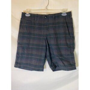 GAP MENS SIZE 31‎ BLACK PLAID BERMUDA SHORTS NICE LENGTH